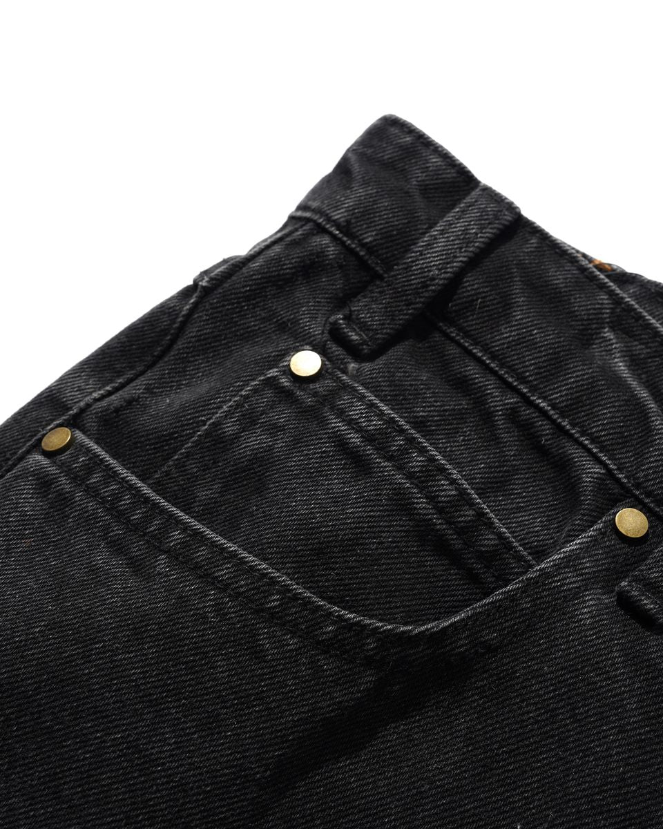 Butter Goods Straight Leg Denim Jeans - Washed Black