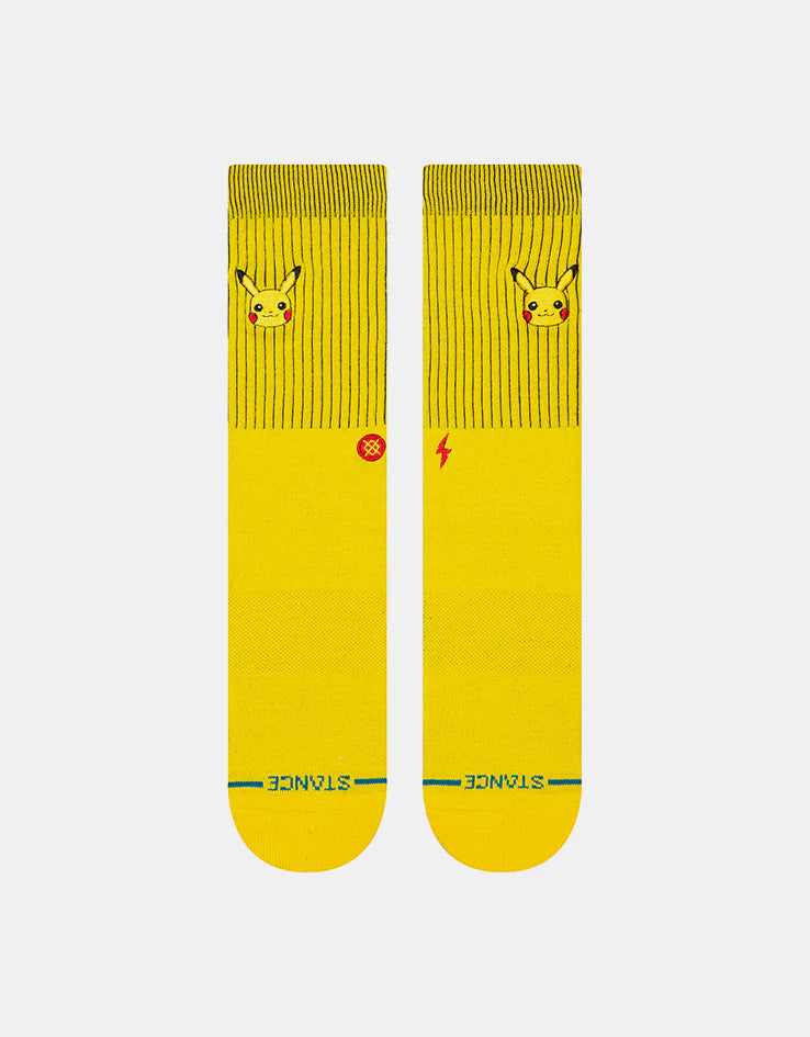 Stance Pikachu Crew Socks - Yellow