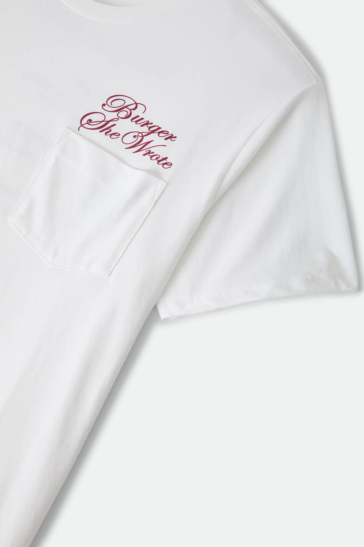 Brixton BURGER SHE WROTE S/S STND - NATURAL - 100% COTTON -
