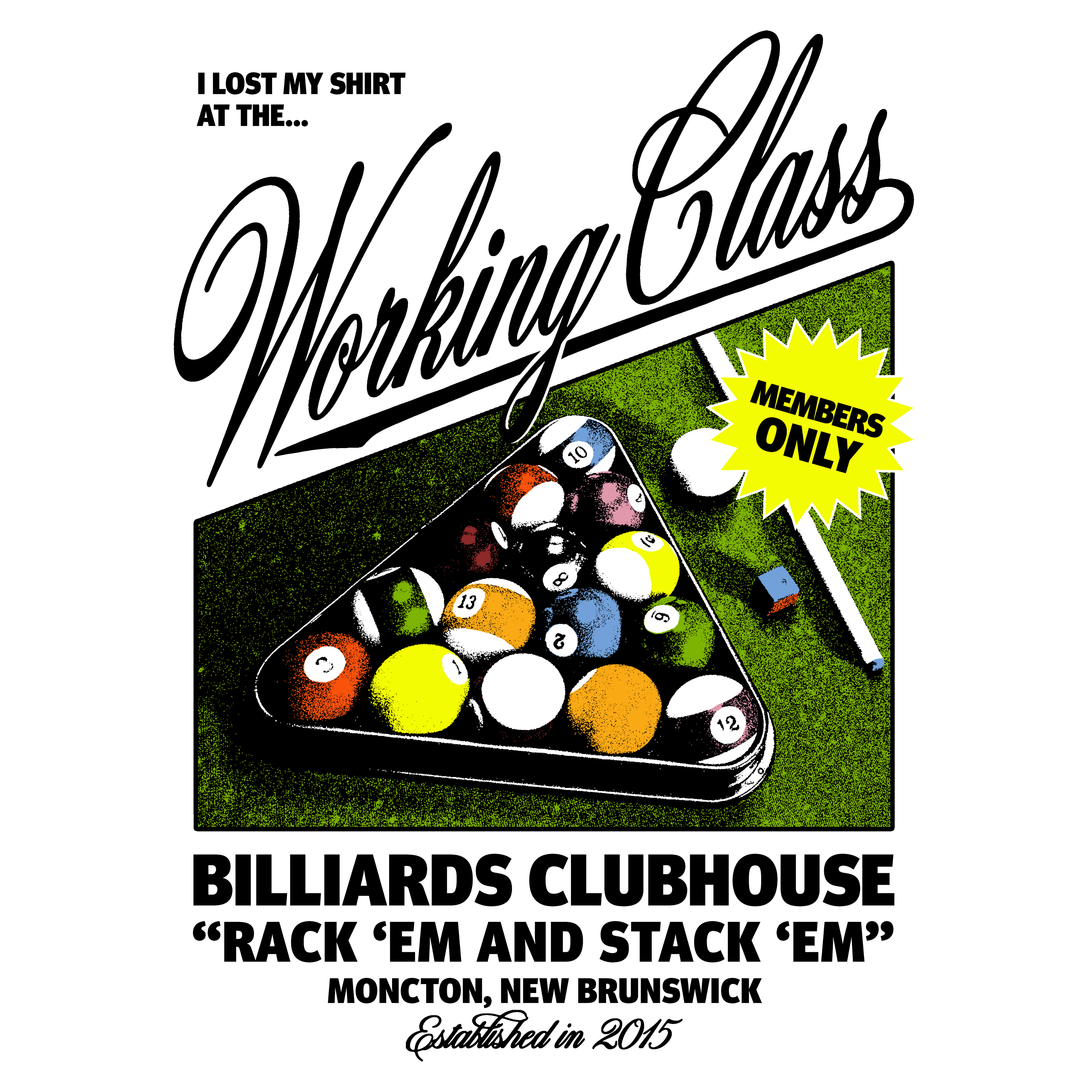 Working Class Billiards Club Tee - Ivory