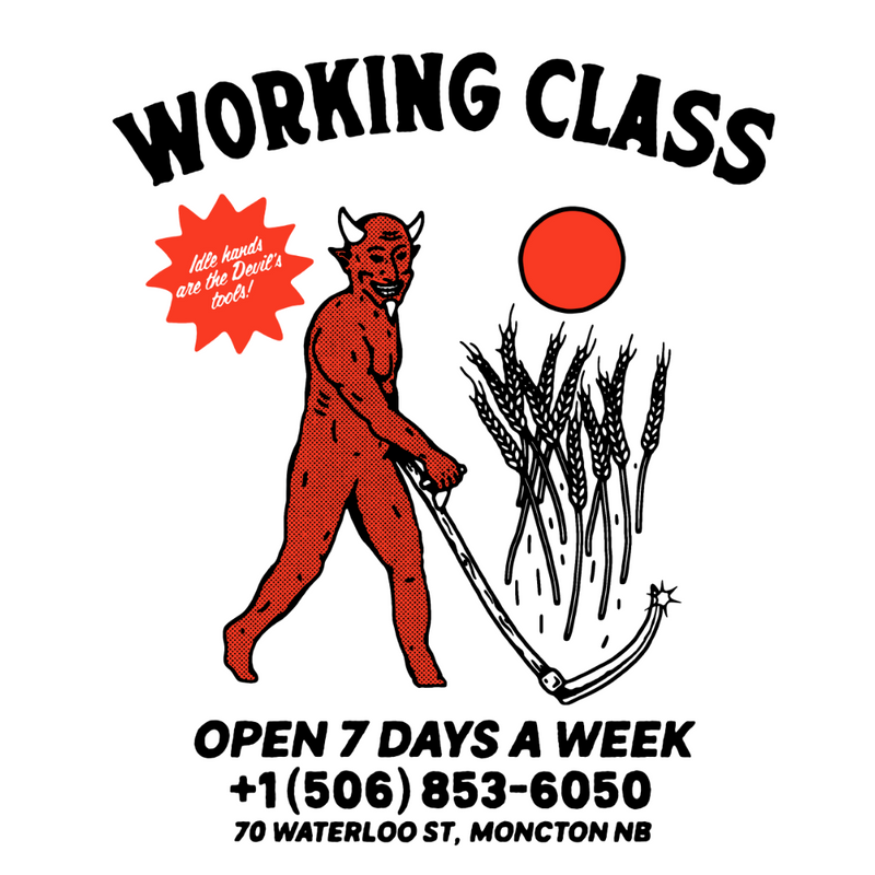 Working Class Wheat Devil Tee - Faded Bone