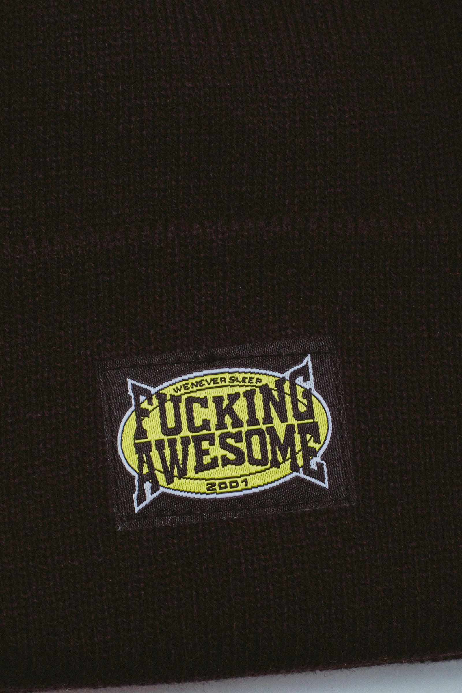 Fucking Awesome KO Cuff Beanie - Black