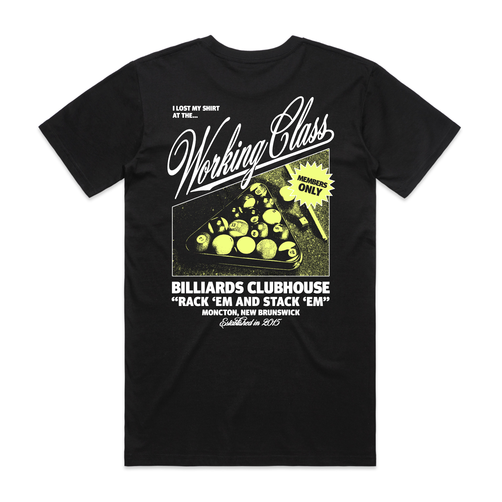 Working Class Billiards Club Tee - Black