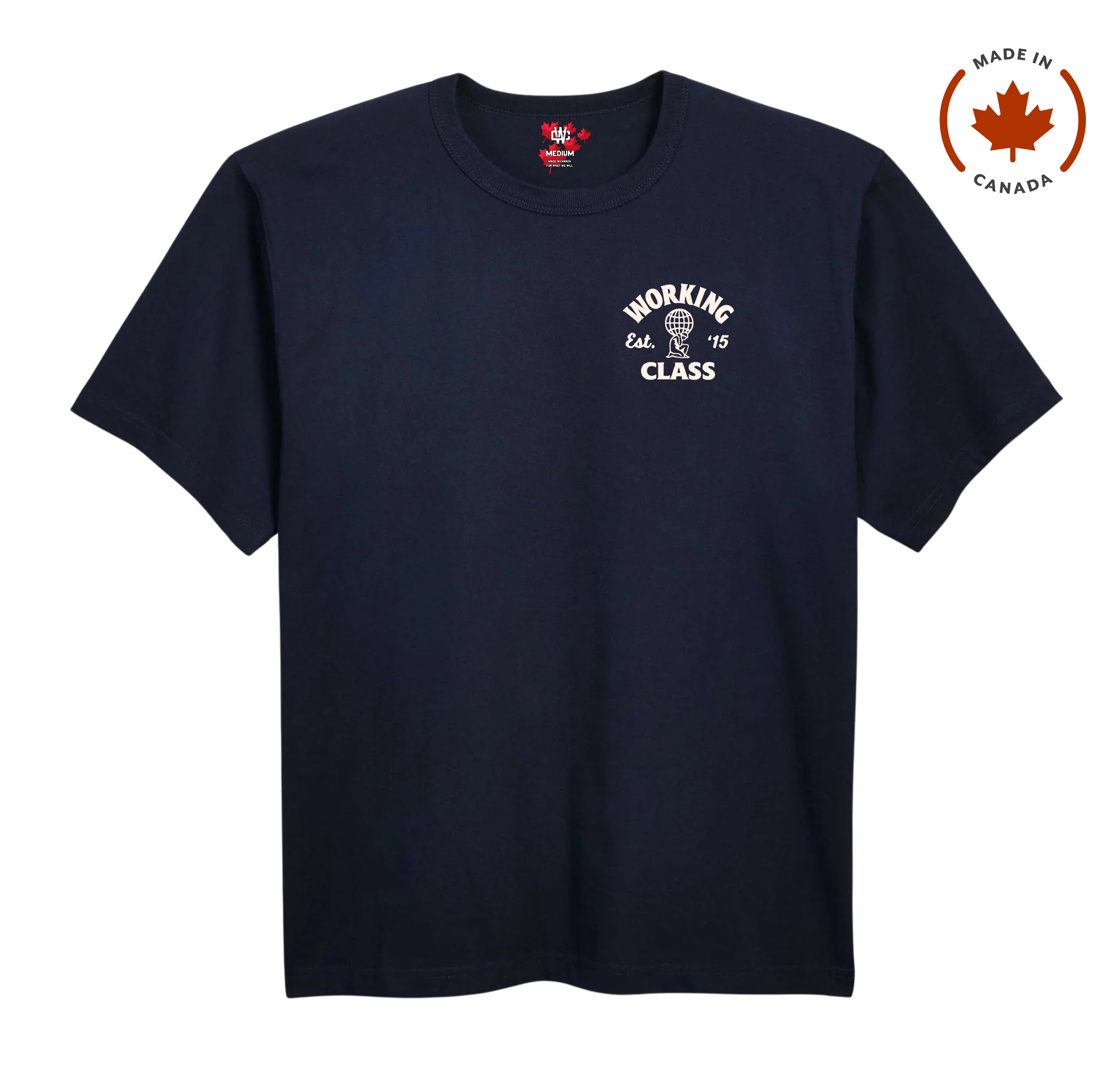 Working Class Made in Canada Atlas Tee - Navy