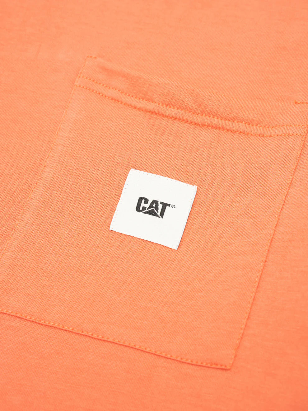 Cat WWR Essential Pocket Tee - Orange Rust
