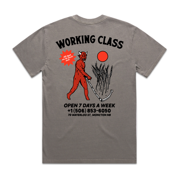 Working Class Wheat Devil Tee - Faded Grey