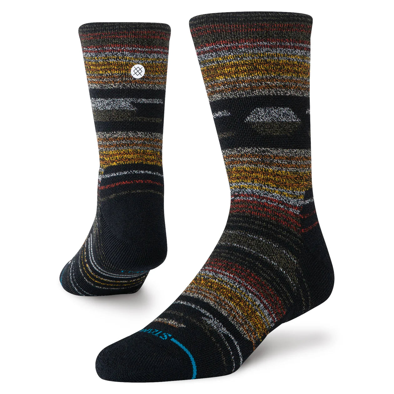 Stance Fork In The Road Mid Crew Socks - Black