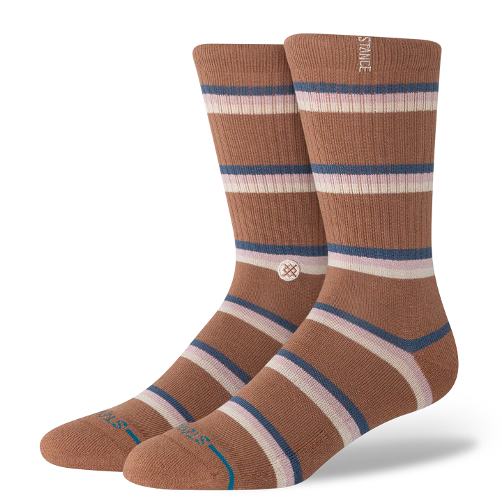 Stance Strata Crew Socks - Brown