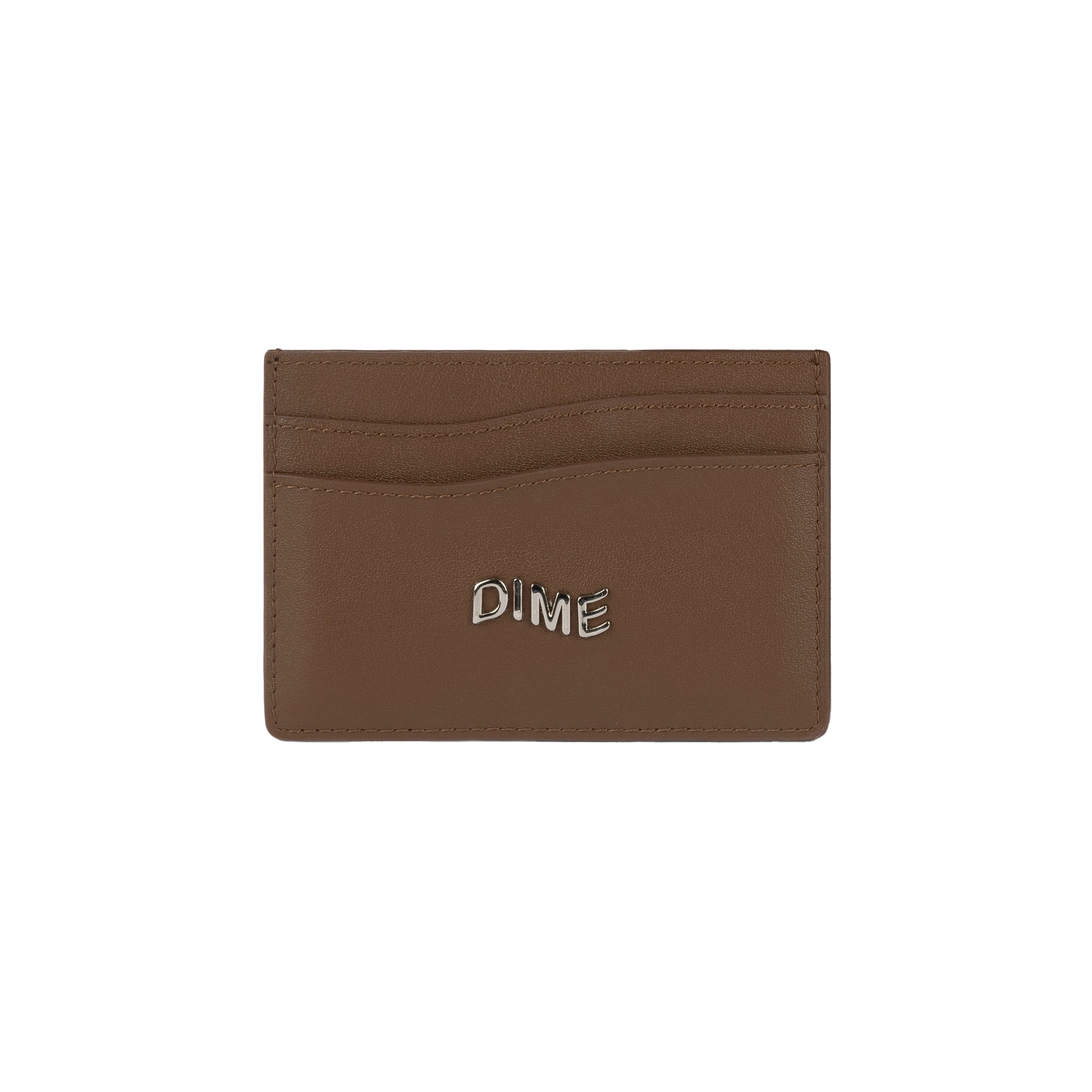 Dime Leather Cardholder - Brown