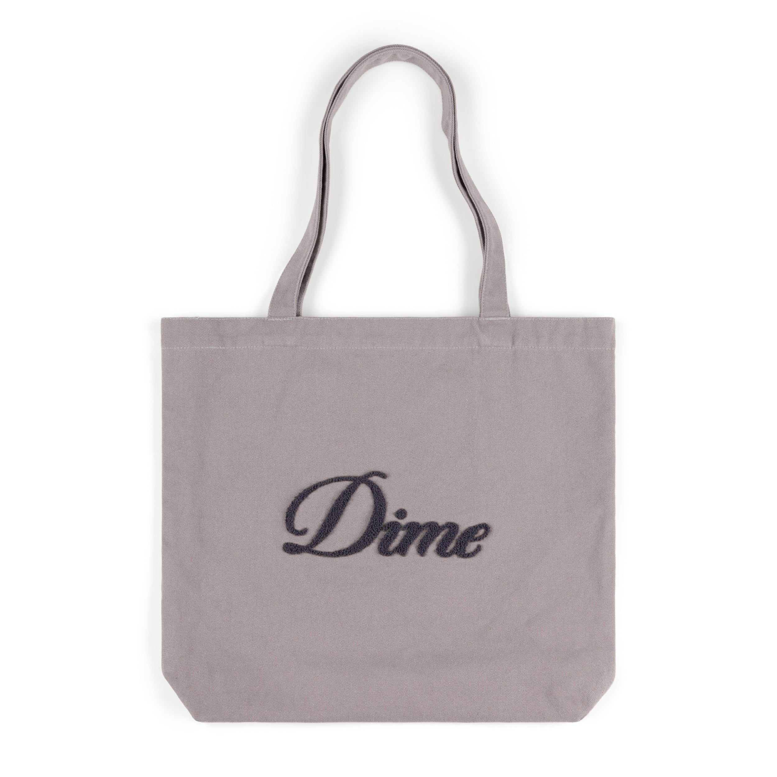 Dime Cursive Chenille Tote Bag - Concrete