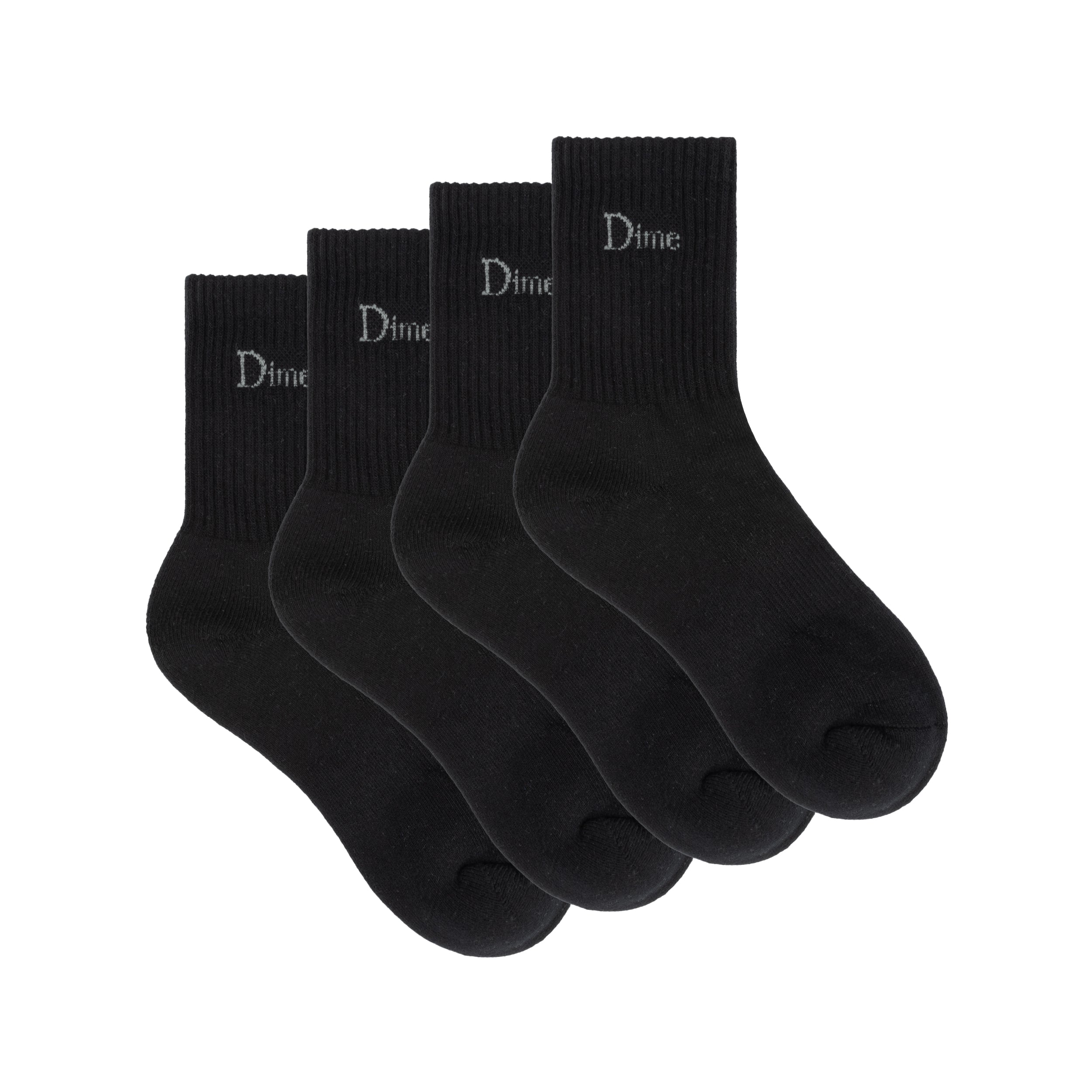 Dime Classic 2 Pack Long Socks - Black