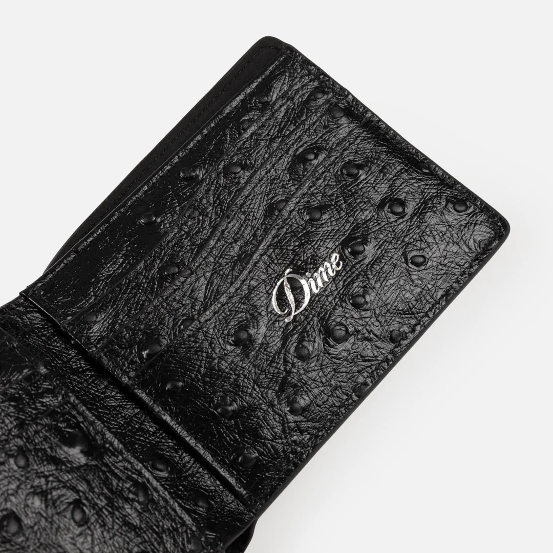 Dime Fauxstrich Wallet - Black