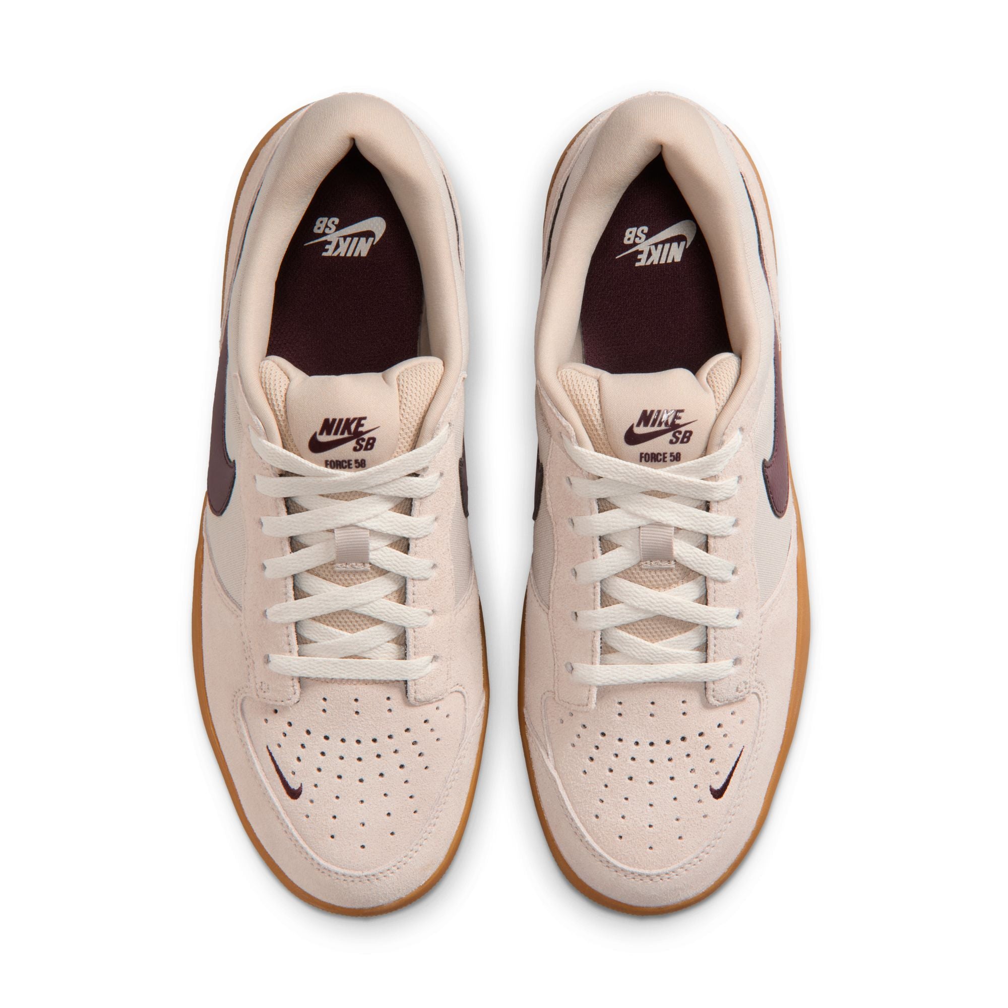 Nike SB Force 58 - CREAM II/BURGUNDY CRUSH-GUM LIGHT BROWN