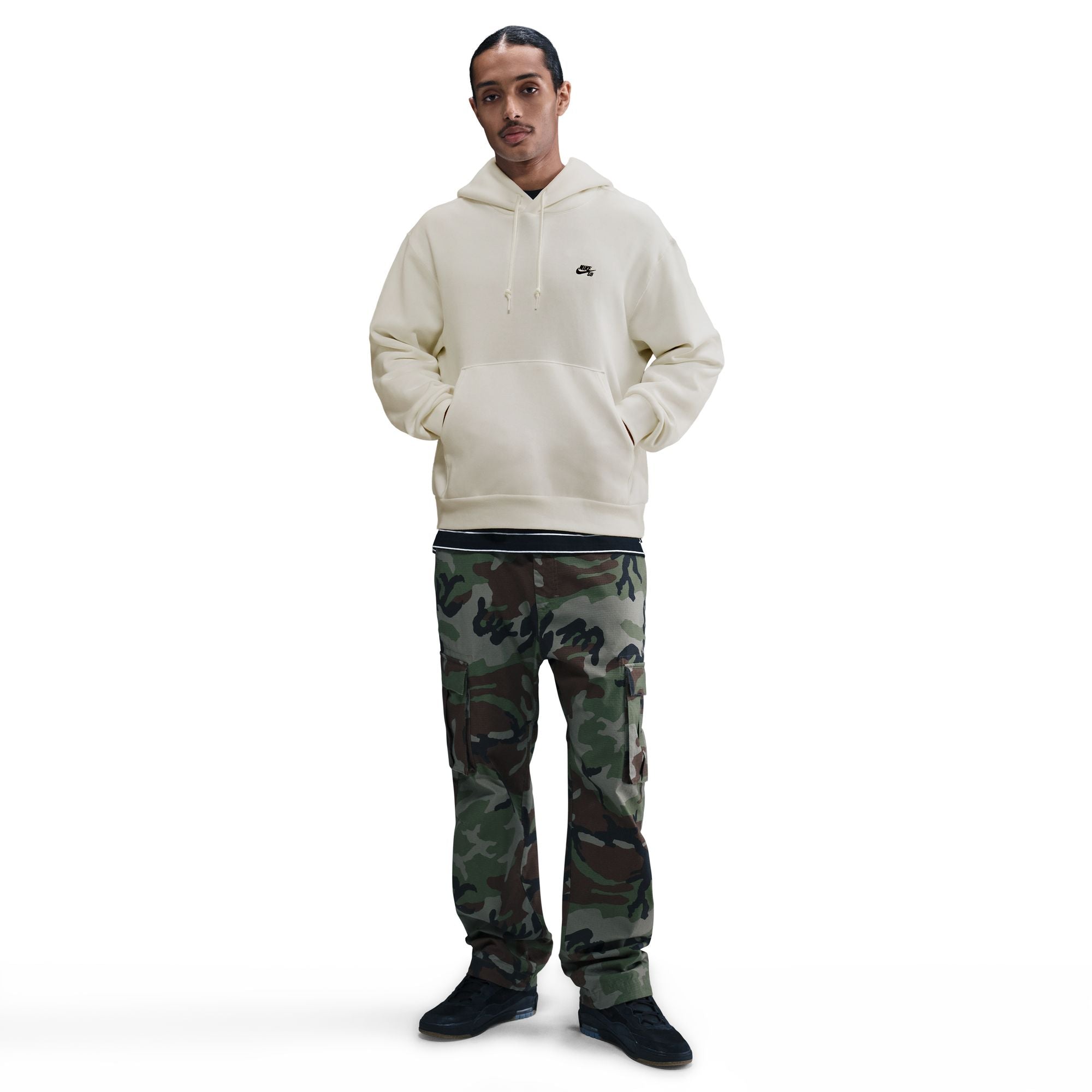 Nike SB Fleece Pullover Skate Hoodie - Sail/Black