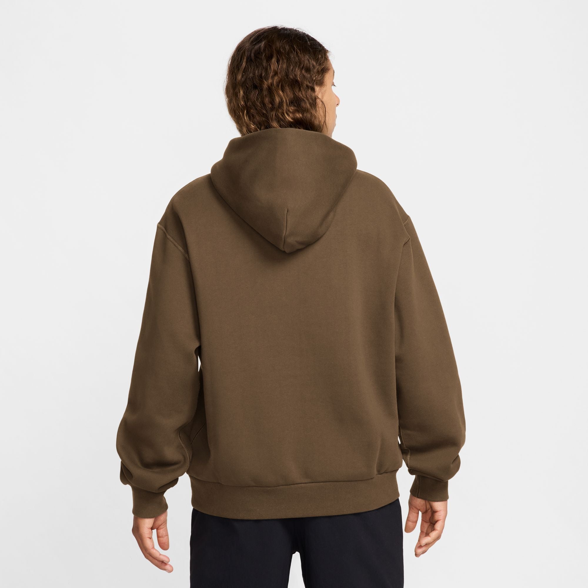 Nike SB Fleece Pullover Skate Hoodie - MOSSWOOD BROWN/WHITE