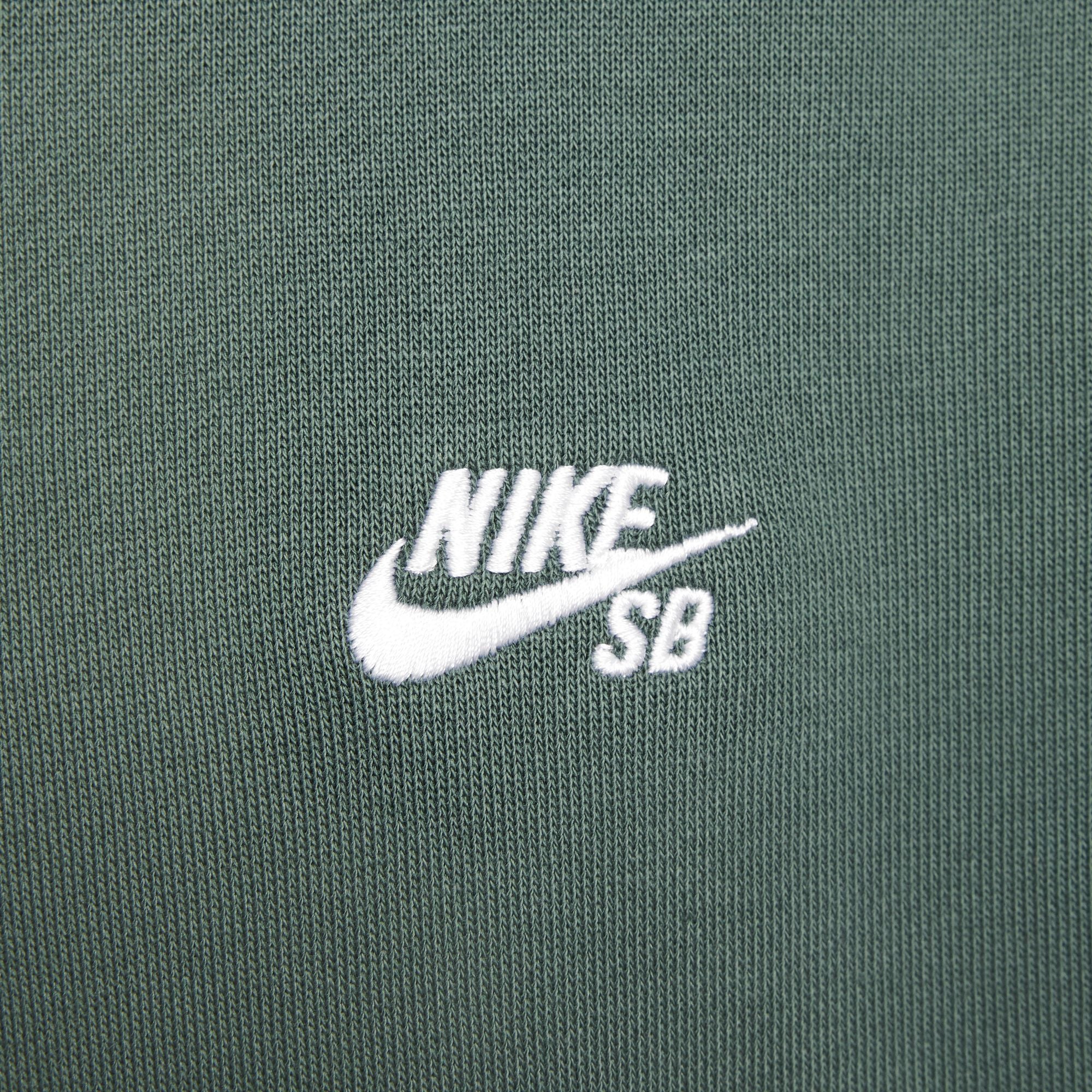Nike SB Fleece Pullover Skate Hoodie - Vintage Green/White