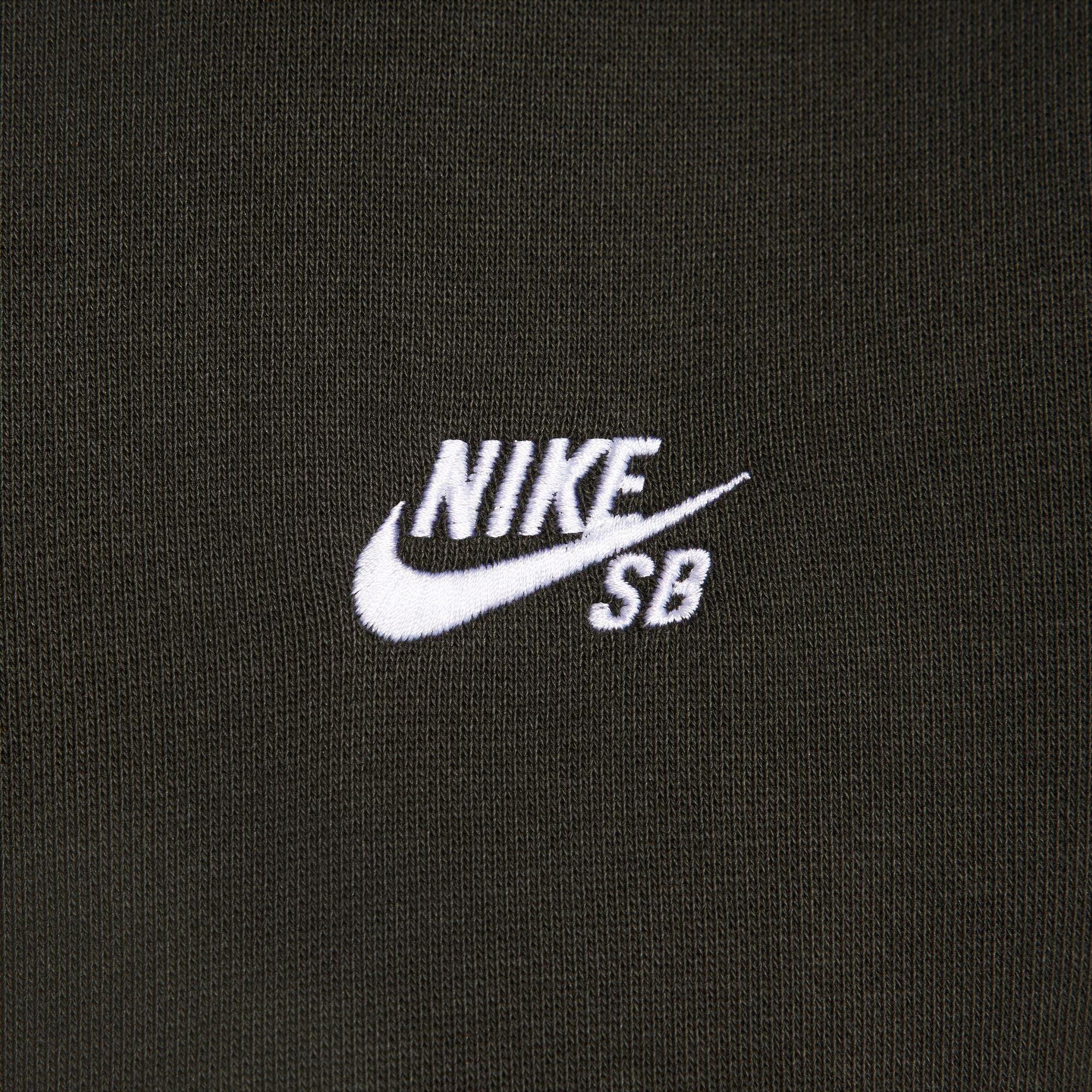 Nike SB Fleece Pullover Skate Hoodie - SEQUOIA/WHITE