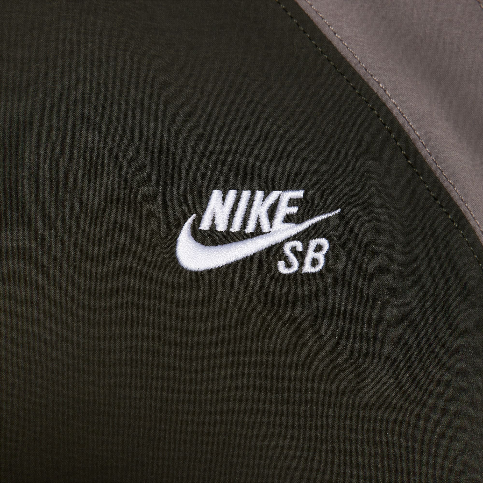 Nike SB Full-Zip Woven Skate Jacket - SEQUOIA/CAVE STONE/WHITE
