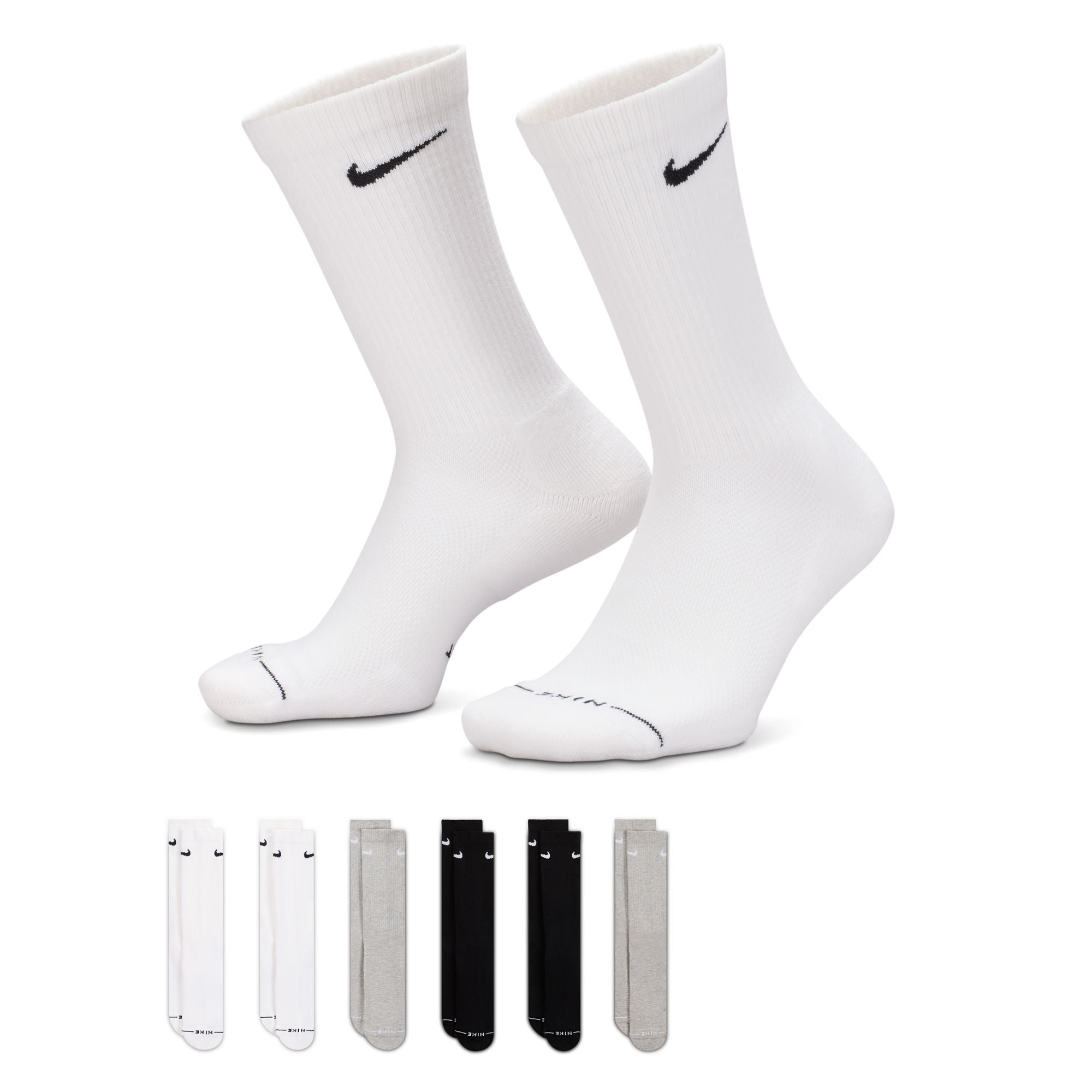 NIKE EVERYDAY ELEVATED CREW SOCK - MULTI COLOR (6 PACK)