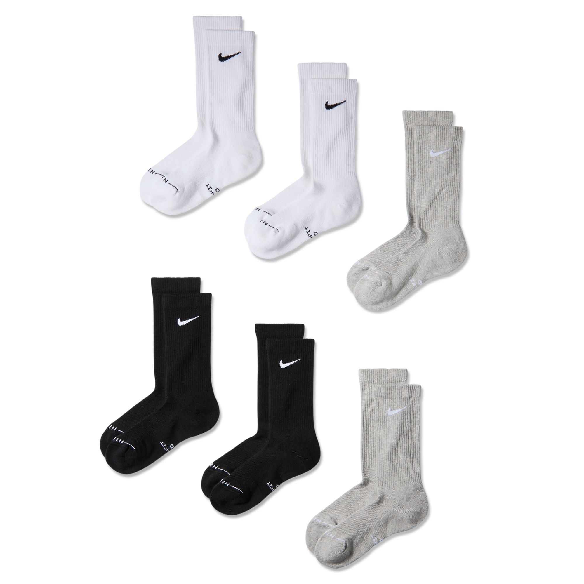 NIKE EVERYDAY ELEVATED CREW SOCK - MULTI COLOR (6 PACK)