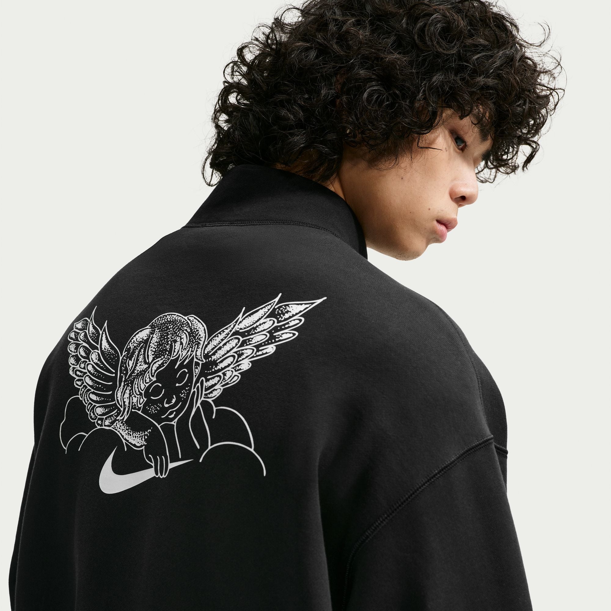 Nike SB Skate 1/2-Zip Fleece Crew-Neck Sweatshirt - Black