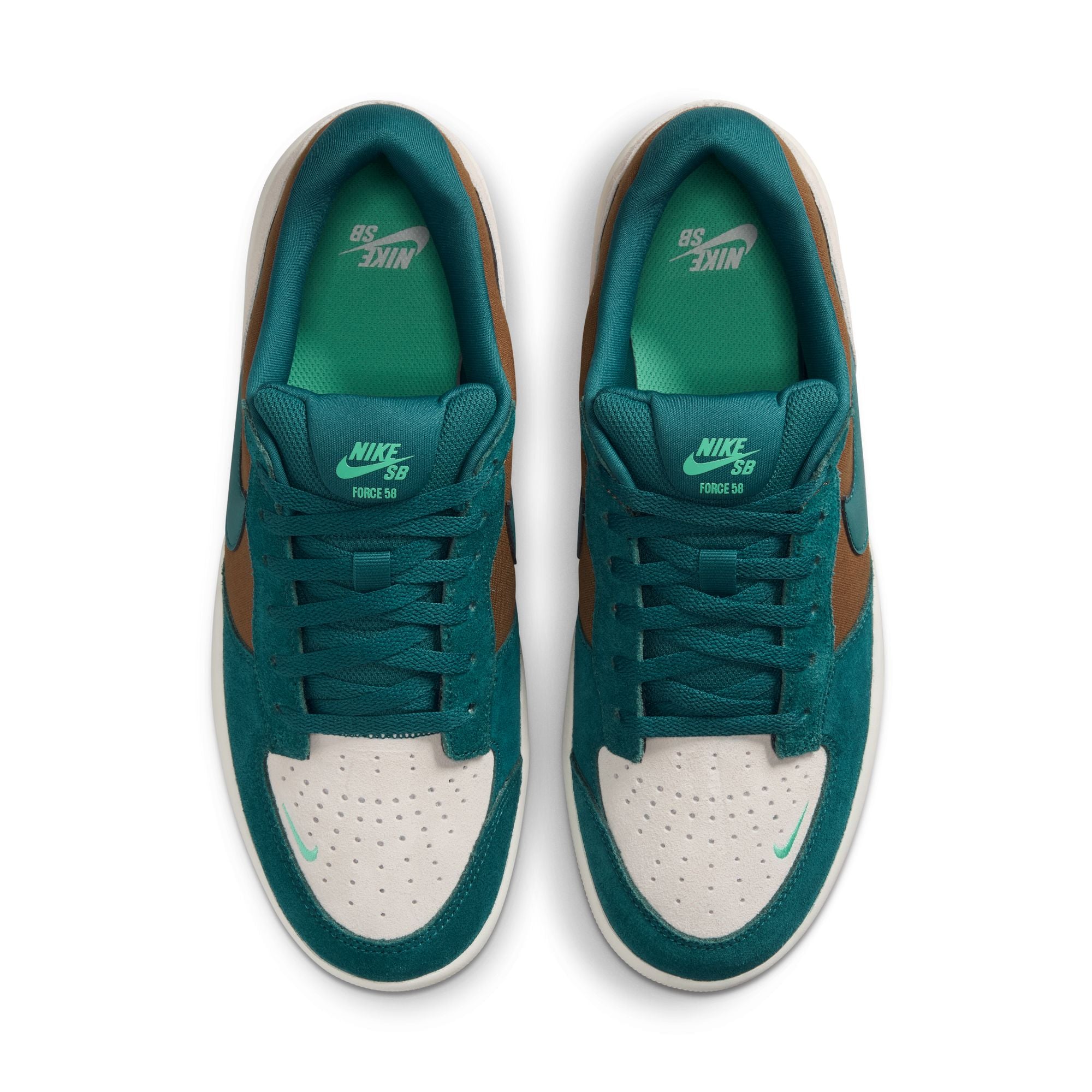 NIKE SB FORCE 58 - MOSSWOOD BROWN/GEODE TEAL-LT OREWOOD BRN
