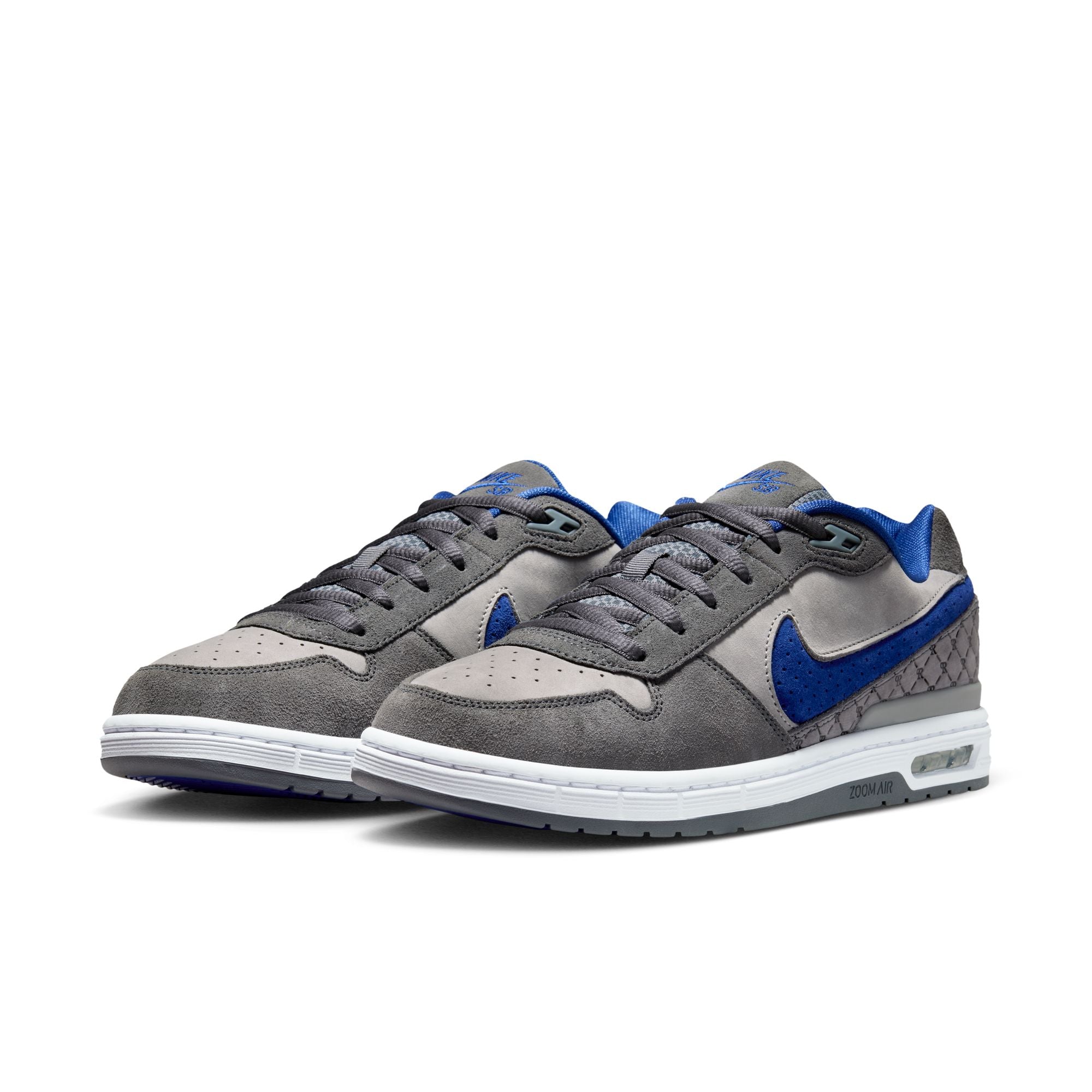 PAUL RODRIGUEZ ZOOM AIR LOW DG - FLINT GREY/DEEP ROYAL BLUE-FLINT GREY