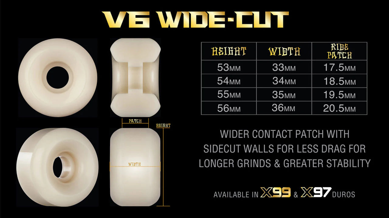 BONES WHEELS - XF WIDECUTS V6 95A (53 mm)