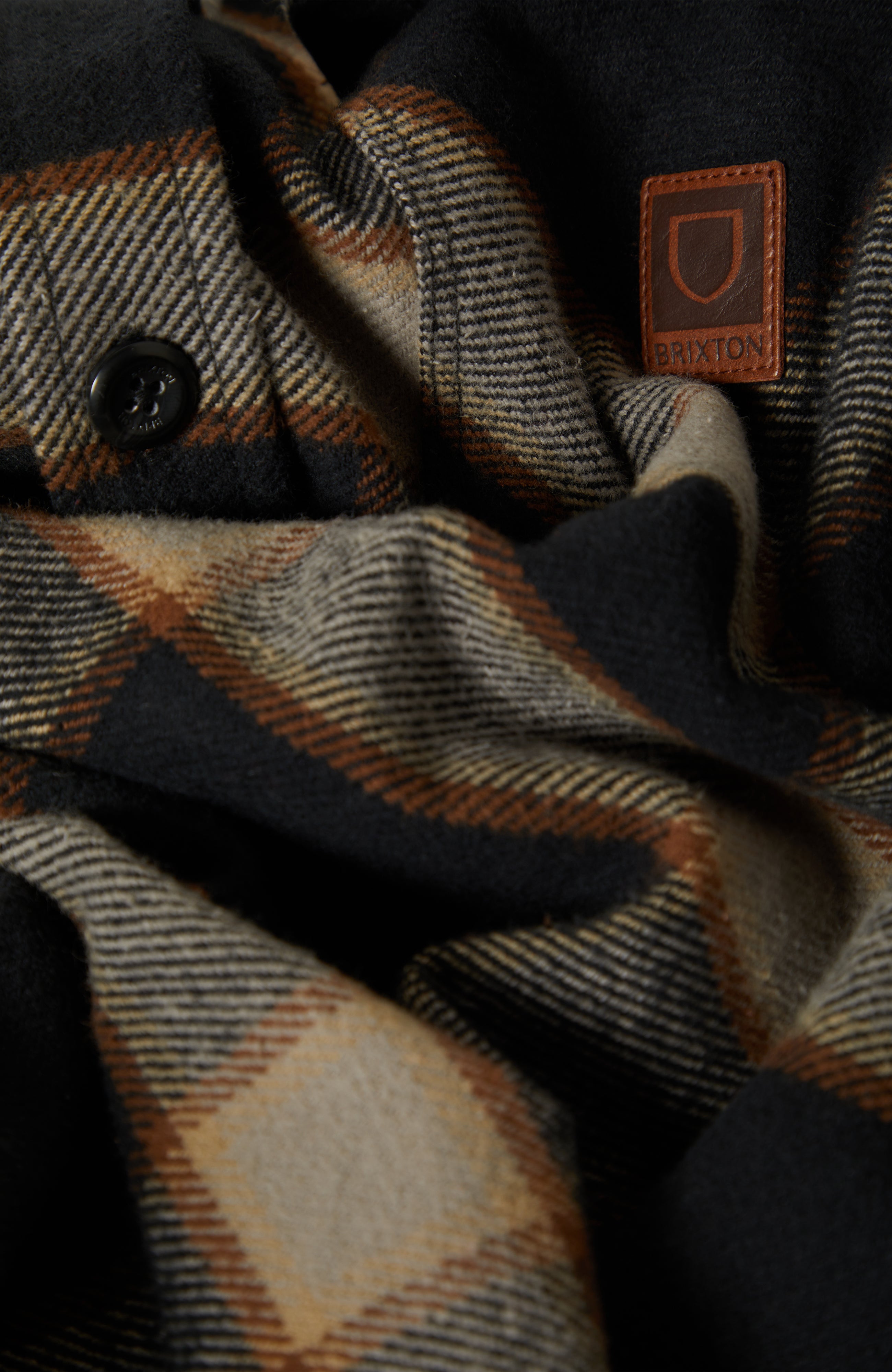 Brixton Bowery Heavyweight Flannel - Black/Cream