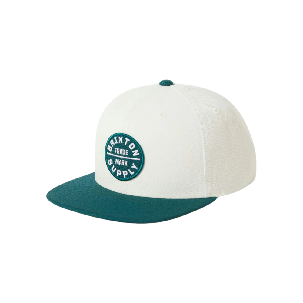 Brixton Oath III Snapback - Off White/Night Sage