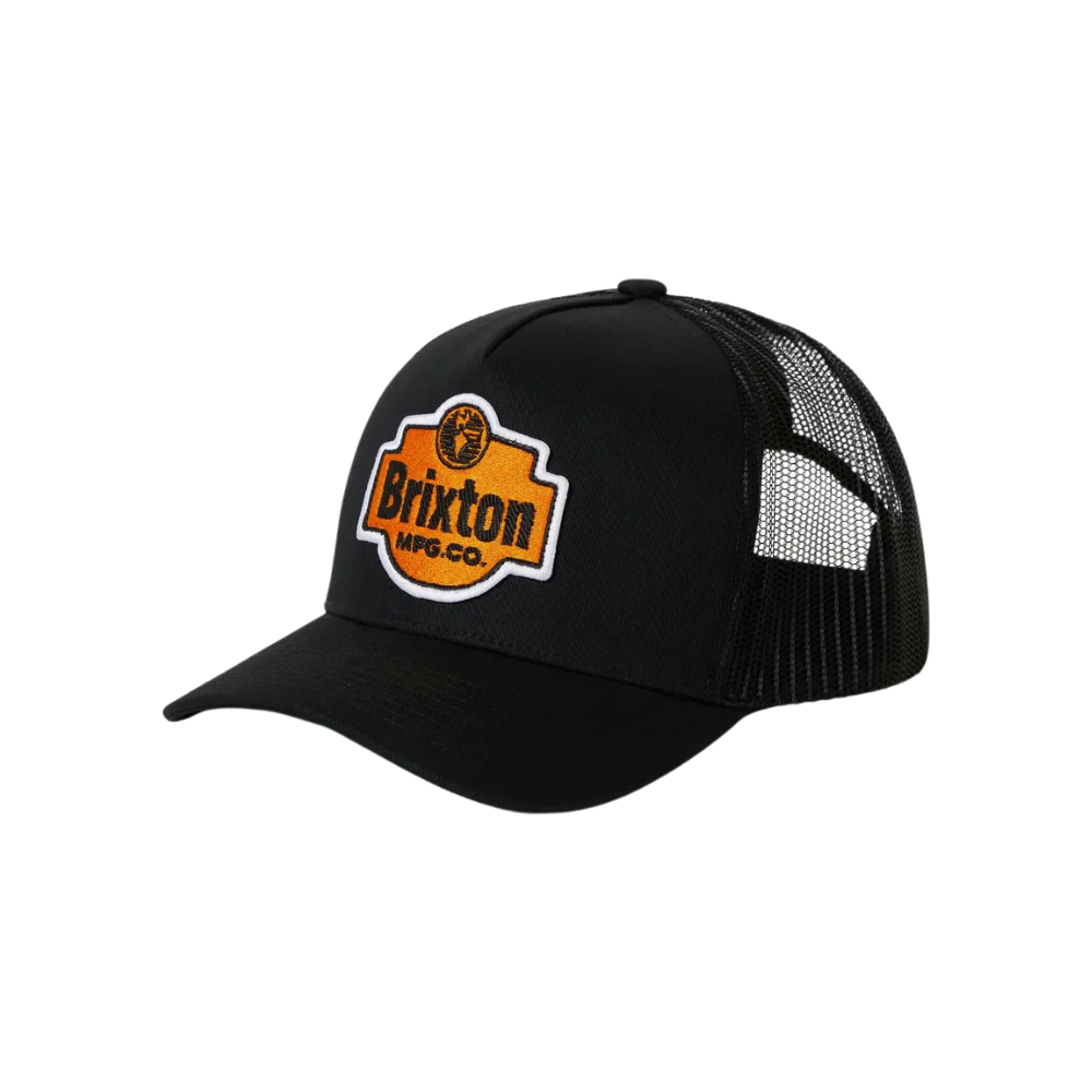 Brixton Genuine Quality Net Plus Trucker Hat - Black/Black