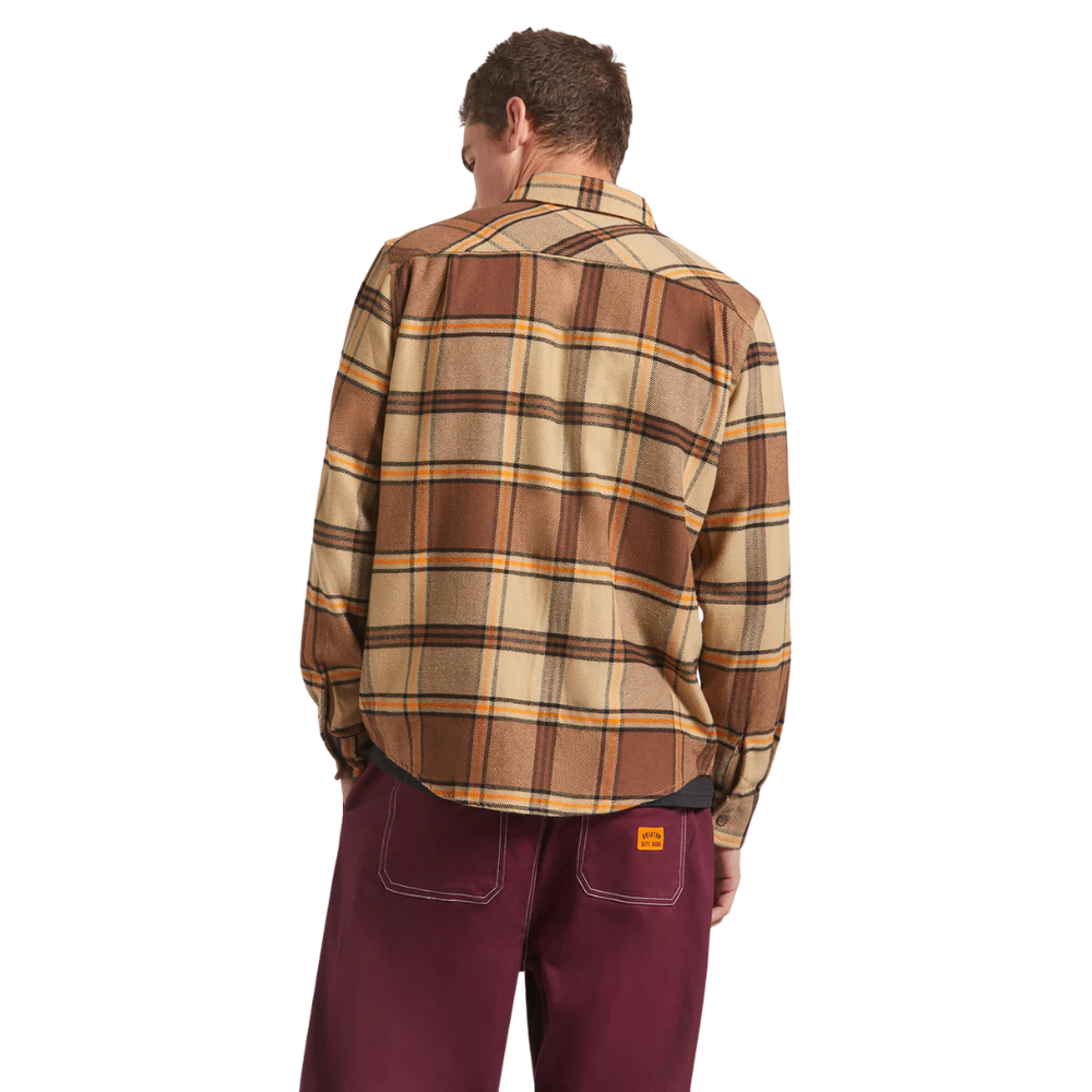 Bowery Flannel - Sand/Pinecone/Solar Orange