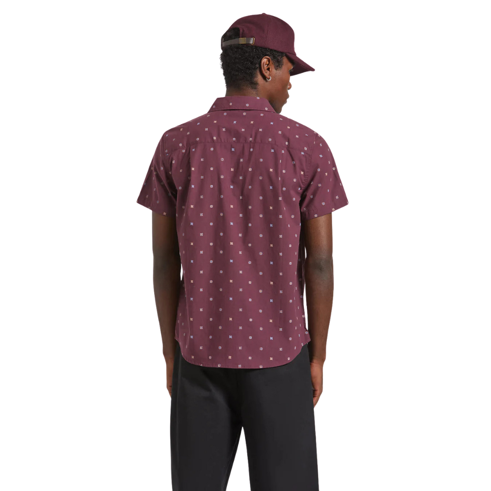 Charter Print S/S Woven Shirt - Port/Micro Geo
