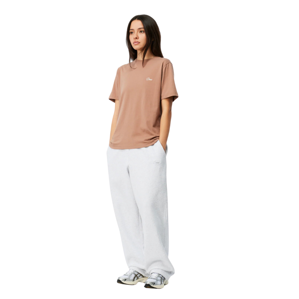 Dime Cursive Small Logo T-Shirt - Sepia