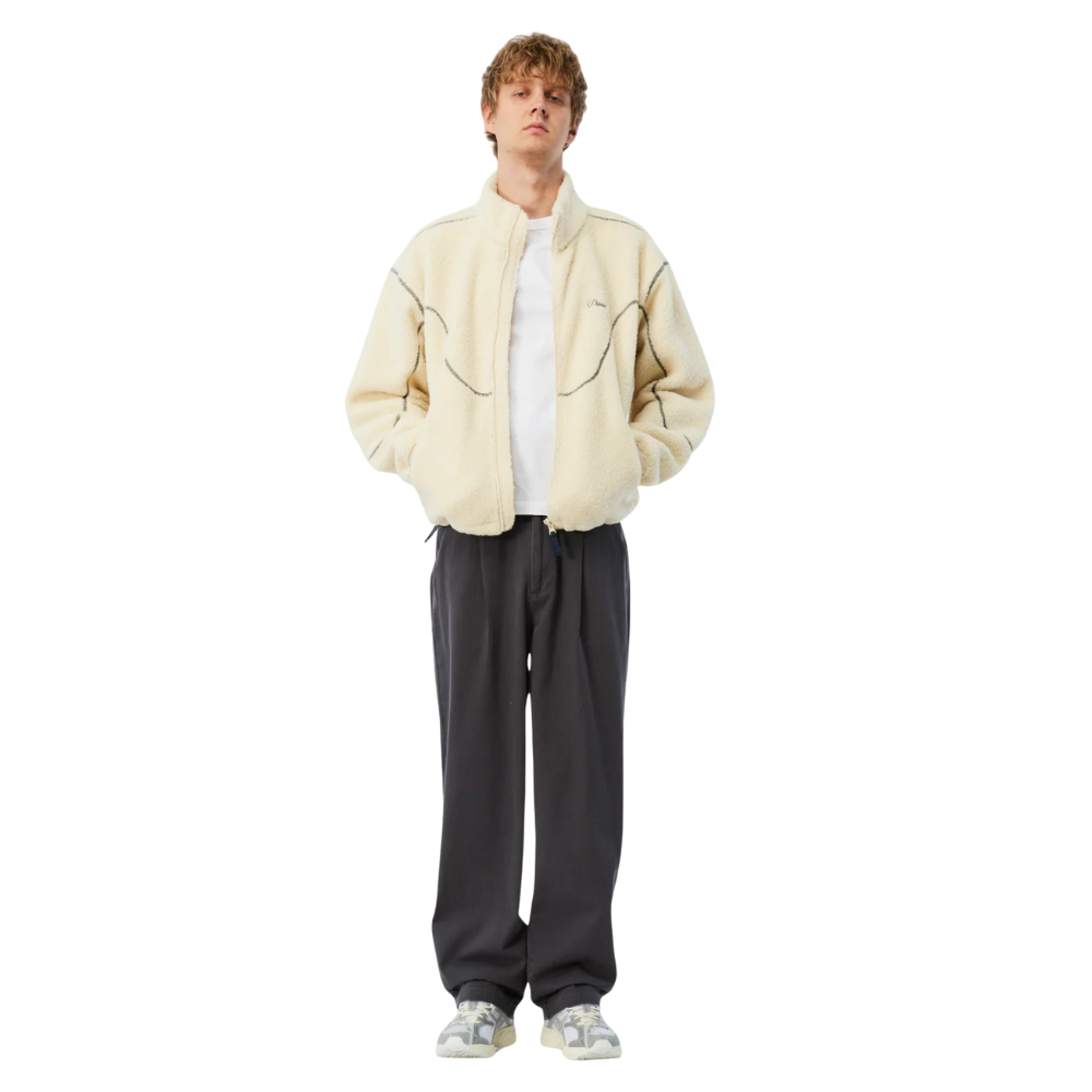 Dime Polar Fleece Sherpa Zip - Cream