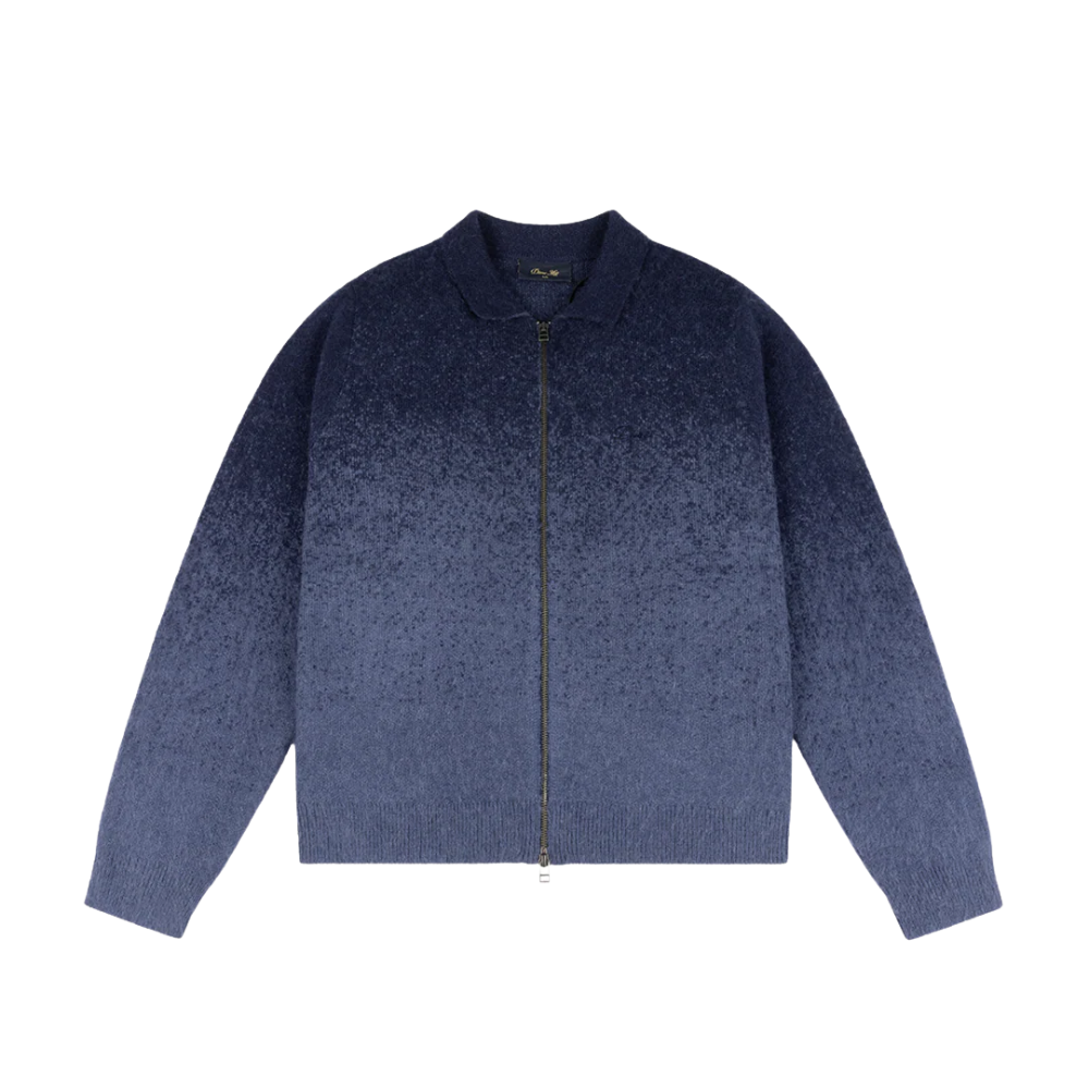 Dime Mohair Double Zip Knit - Midnight Blue