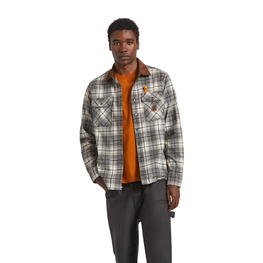 Brixton Builders Bowery Flannel - Off White/Black