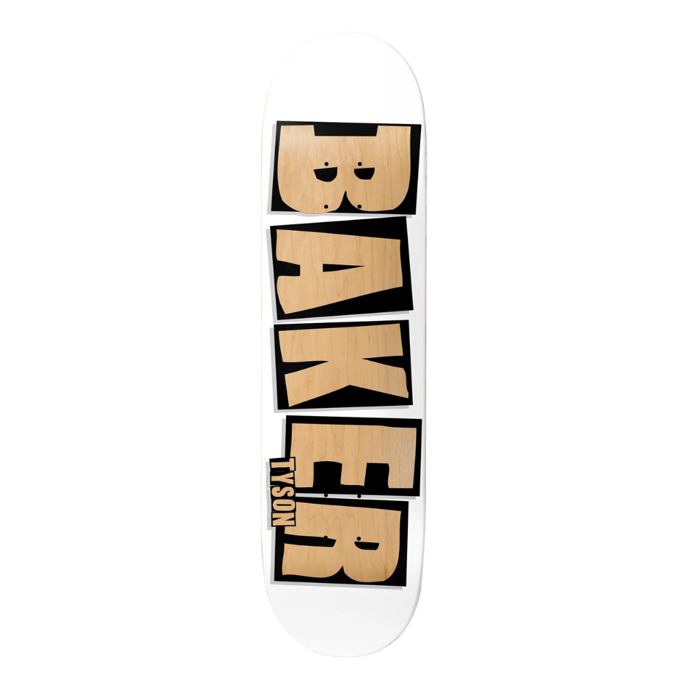 Baker Tyson Peterson Brand Name Deck White - 8.5"
