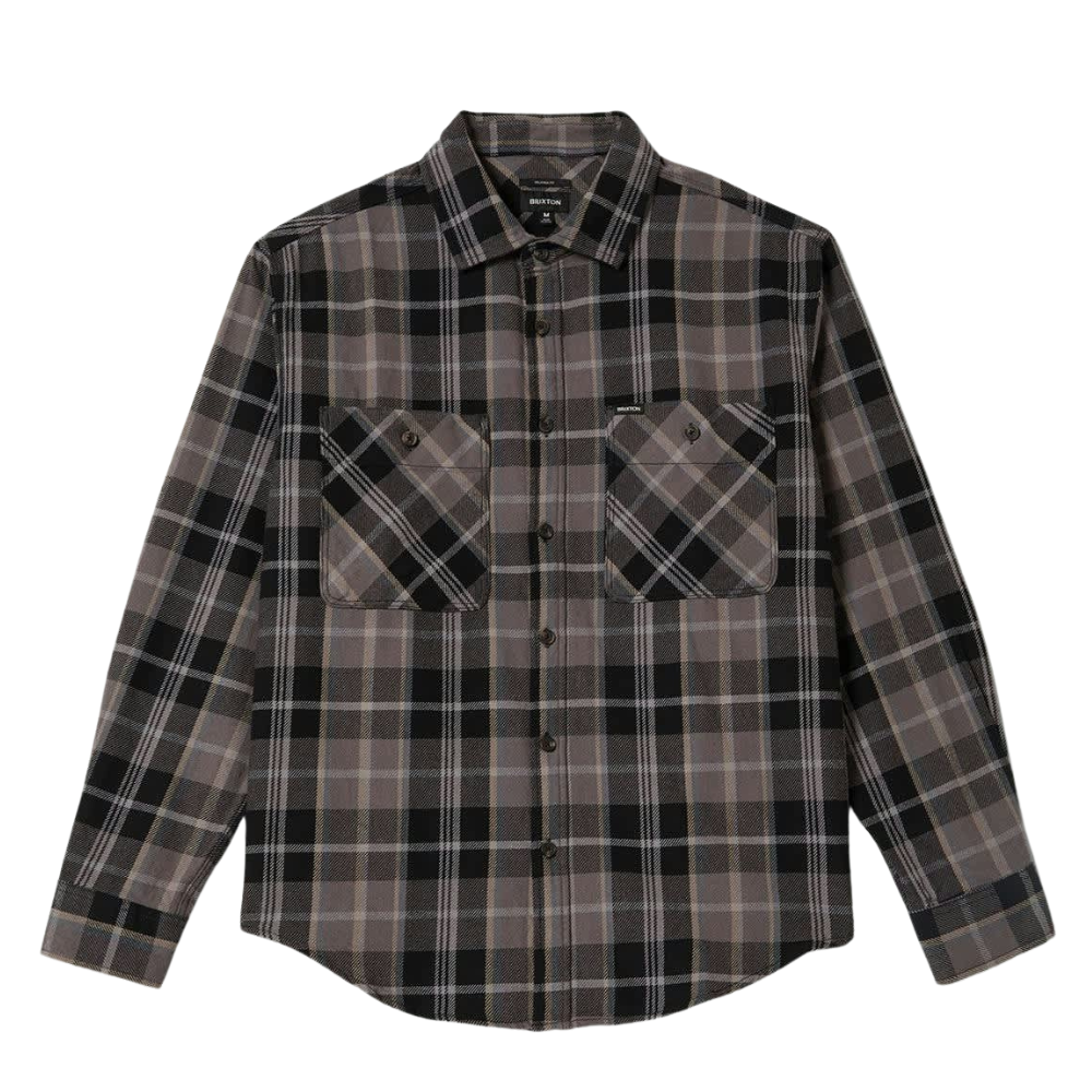 Brixton Vintage Wash Flannel - Black/Charcoal Beige/Slate