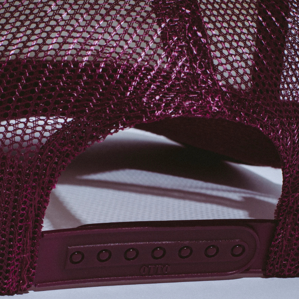 Fucking Awesome Scanner Warp Stamp Trucker Hat - Maroon