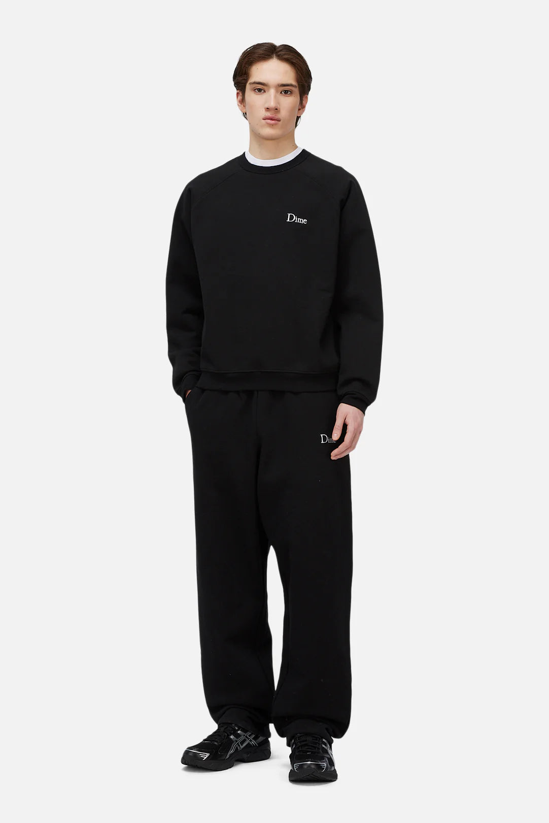 Dime Classic Small Logo Crewneck - Black