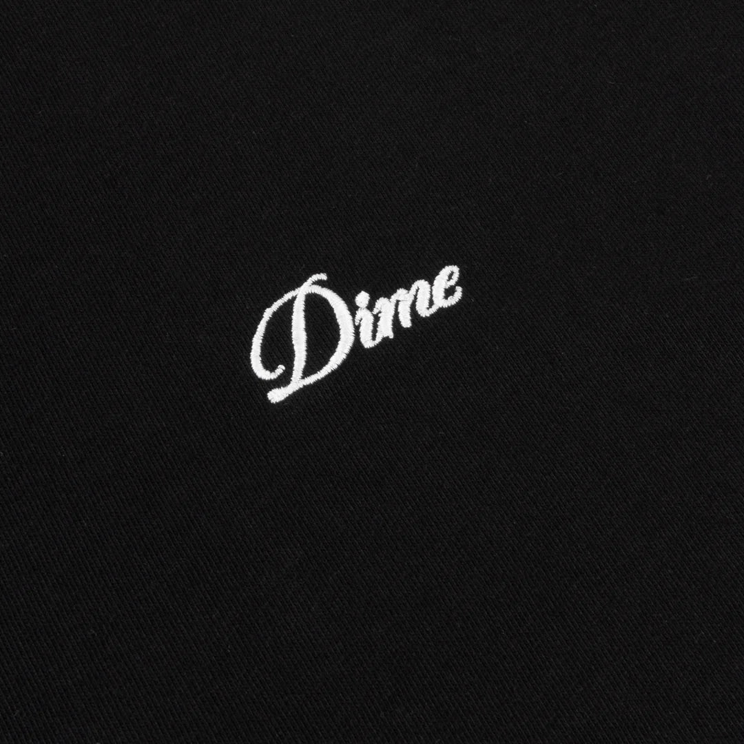 Dime Cursive Small Logo Zip Hoodie - Black