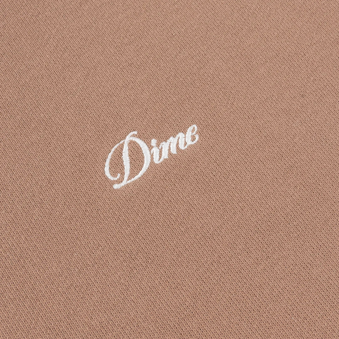 Dime Cursive Small Logo Crewneck - Sepia