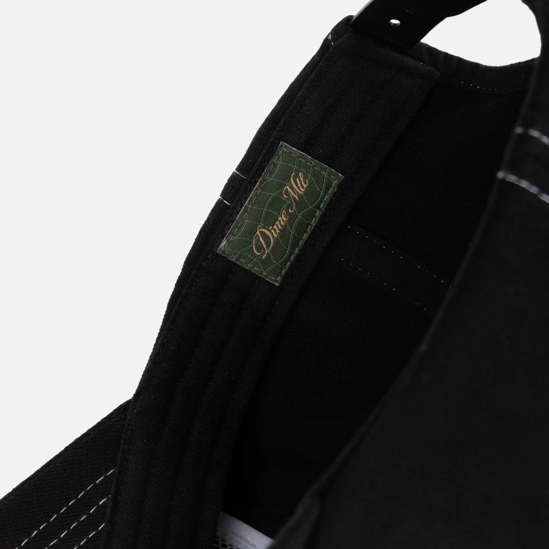 Dime Cursive Denim Worker Cap - Washed Black