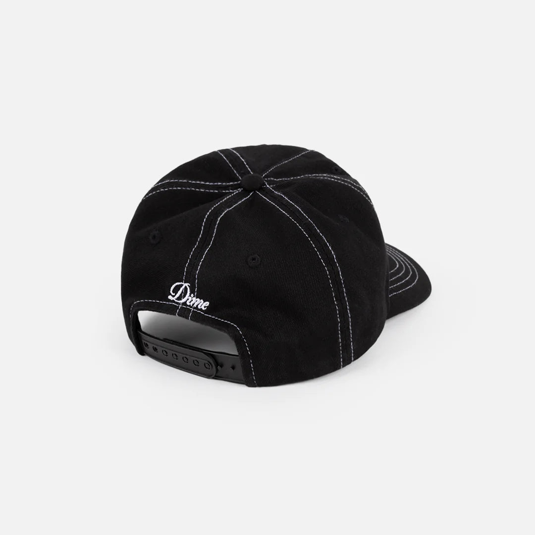 Dime Cursive Denim Worker Cap - Washed Black