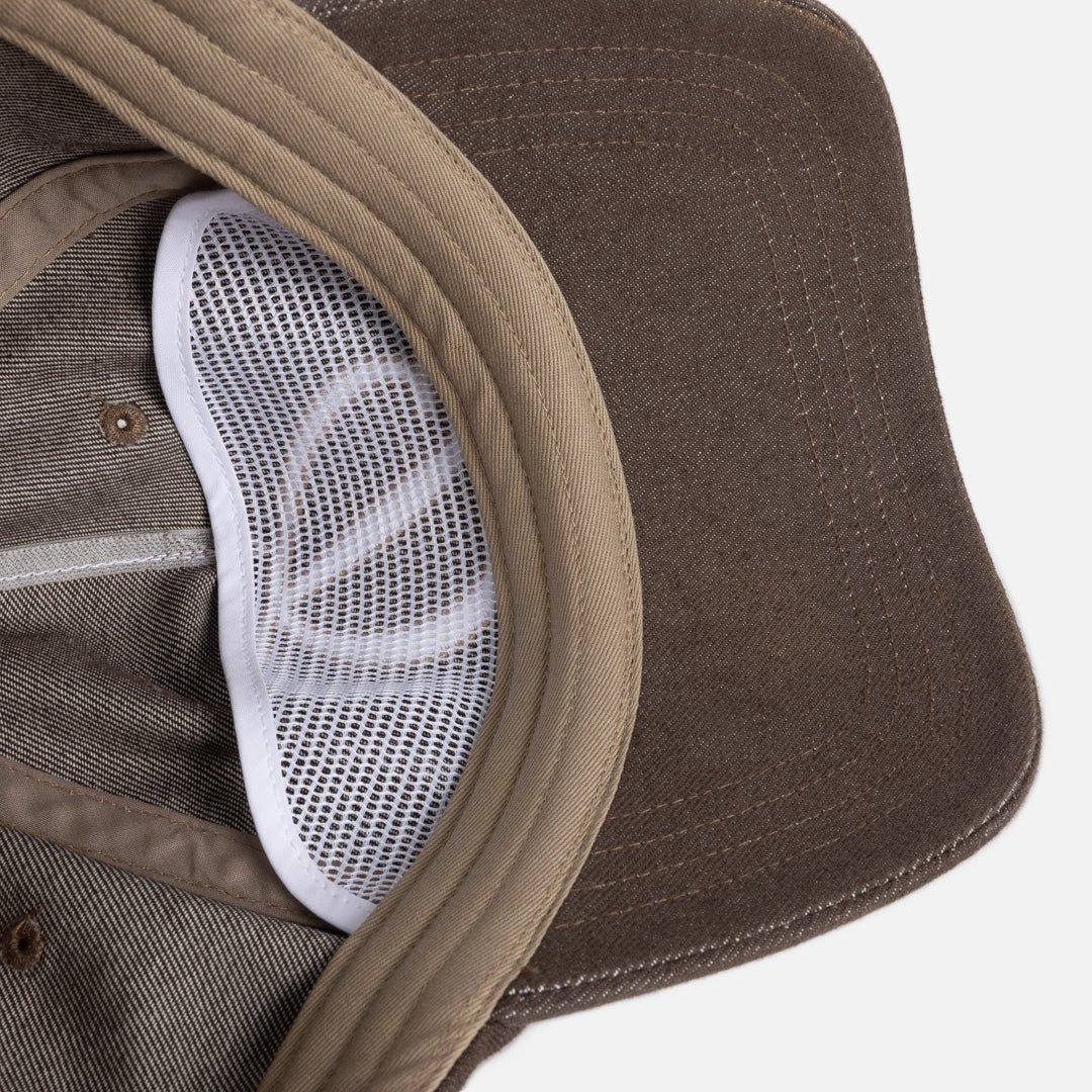 Dime Cursive Denim Worker Cap - Washed Brown