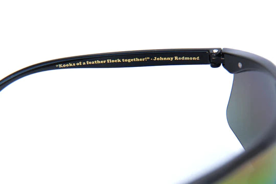 HAPPY HOUR - FIREBIRDS SHADES- GLOSS BLACK/RAINBOW MIRROR/POLARIZED