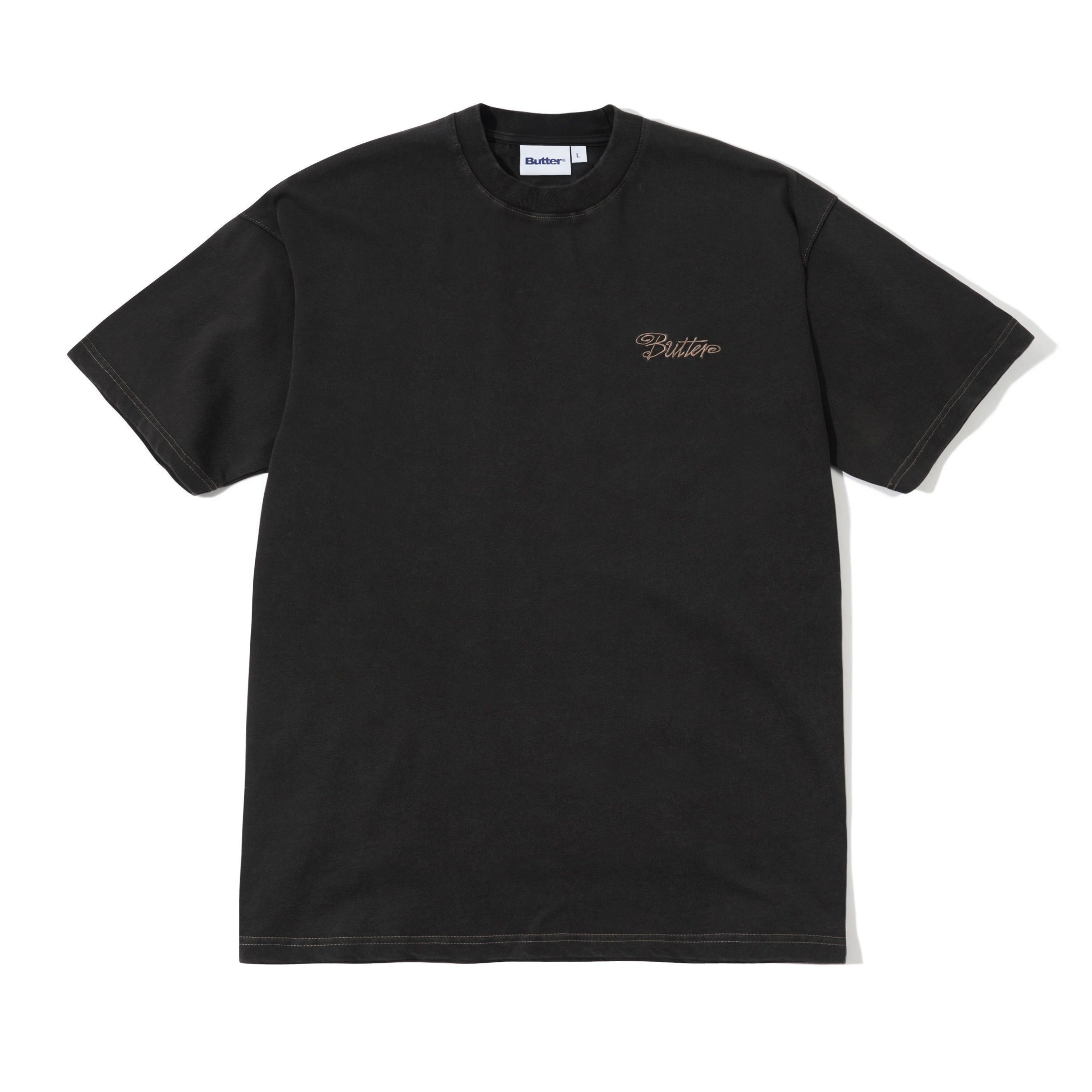 Butter Goods Jive Contrast Tee - Washed Black