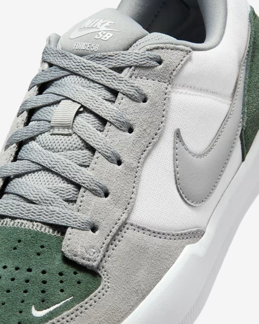 Nike SB Force 58 - WHITE/FLT SILVER-FIR-WHITE
