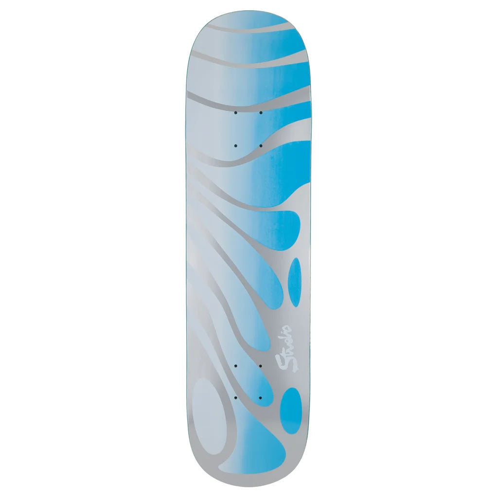 Studio Organic Plus Silver/Blue Fade Skateboard Deck - 8.0"